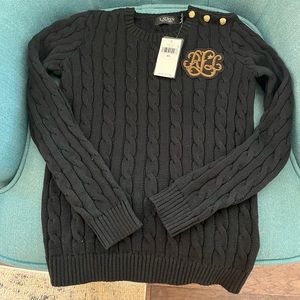 Ralph Lauren Sweater with Gold Buttons Brand New